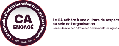 Sceau CA engag&eacute; - Ordre des administrateurs agr&eacute;&eacute;s